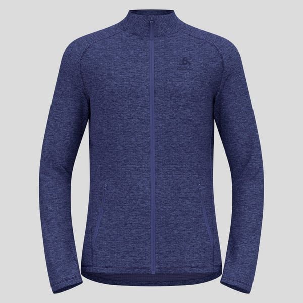 Bluza męska Odlo TENCIA Mid layer full zip. Szare bluzy bez kaptura męskie Odlo, l, z materiału. Za 449.99 zł.