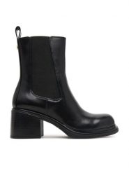 Armani Exchange Botki XW001643 AF17474 UC001 Czarny. Czarne botki damskie Armani Exchange, ze skóry, bez obcasa, na słupku, bez zapięcia. Za 1,059.00 zł.