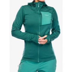 Bluza z kapturem damska Rab Superflux Hoody. Zielone bluzy z kapturem damskie RAB, m. Za 379.99 zł.