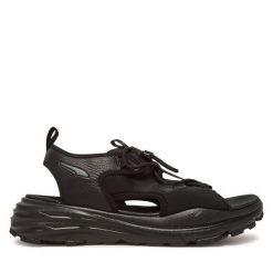Sandały Puma. Czarne sandały damskie Puma, bez wzorów, bez obcasa, na płaskiej podeszwie. Za 189.99 zł.