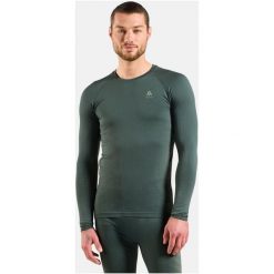 Bielizna termoaktywna z długim rękawem Odlo BL TOP crew neck l/s PERFORMANCE. Niebieskia bielizna termoaktywna męska Odlo, l, bez wzorów, z materiału. Za 354.40 zł.