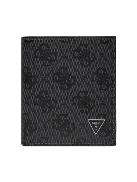 Guess Portfel SMVELE LEA22 Czarny. Czarne portfele męskie Guess, z aplikacjami, ze skóry. Za 189.99 zł.