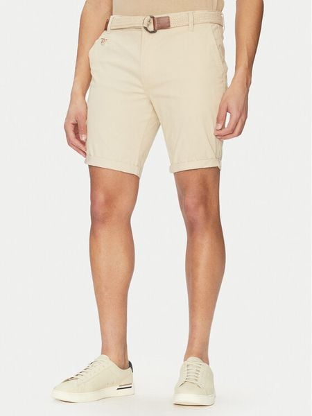 INDICODE Szorty materiałowe Inconor 70-060 Zielony Regular Fit. Zielone szorty męskie INDICODE, bez wzorów, z bawełny. Za 69.99 zł.