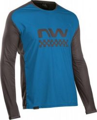 Koszulka rowerowa mtb NORTHWAVE EDGE Jersey LS niebieska. Czarne t-shirty sportowe męskie Northwave, l, z jersey, bez ramiączek, rowerowe. Za 309.90 zł.