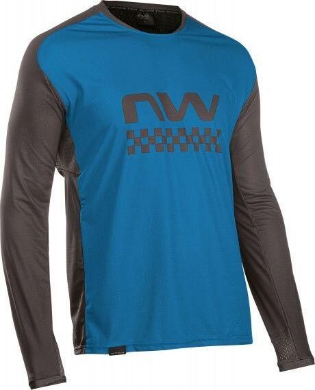 Koszulka rowerowa mtb NORTHWAVE EDGE Jersey LS niebieska. Czarne t-shirty sportowe męskie Northwave, l, z jersey, bez ramiączek, rowerowe. Za 160.00 zł.