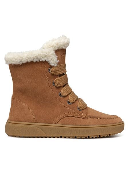 Geox Kozaki J Theleven Girl Wpf J46HYC 00022 C6627 S Brązowy. Brązowe kozaki dziewczęce Geox, bez wzorów, z materiału, bez obcasa. Za 469.99 zł.