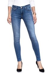SPODNIE DAMSKIE LEE SCARLETT MIDTOWN BLUES L526HAOE 112111683. Niebieskie spodnie materiałowe damskie Lee, bez wzorów, z jeansu. W wyprzedaży za 119.99 zł.