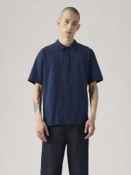 Levi's Koszulka polo w kolorze granatowym rozmiar: XXL. Niebieskie koszulki polo męskie Levi's, s, bez wzorów, z bawełny, bez ramiączek. Za 124.95 zł.