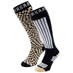 Skarpety narciarskie - 2 pary - Warm Sand. Brązowe skarpetki damskie POEDERBAAS, bez wzorów, z elastanu. Za 177.72 zł.