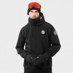 Kurtka snowboardowa męska W1 Skywalk. Czarne kurtki męskie SIROKO, l, bez wzorów, z softshellu, bez kaptura, narciarskie. Za 844.00 zł.