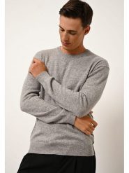 Just Cashmere Kaszmirowy sweter "Noe" w kolorze szarym rozmiar: M. Szare swetry męskie Just Cashmere, m, bez wzorów, z kaszmiru, bez kołnierzyka. Za 434.99 zł.