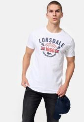 Koszulka Lonsdale Fintona. Białe koszulki męskie z długim rękawem Lonsdale, s, z bawełny. Za 232.00 zł.