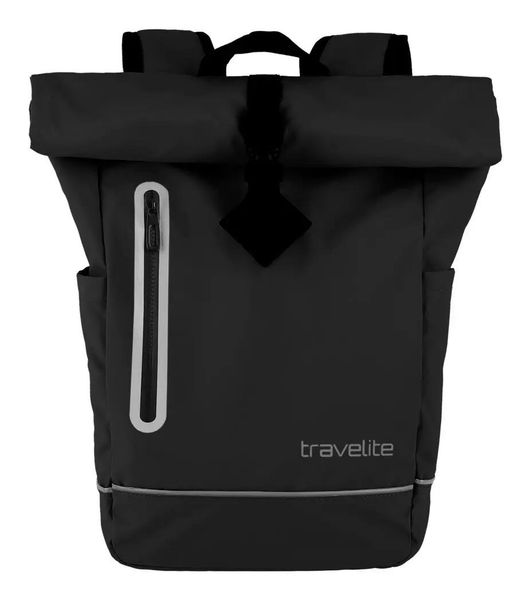 Plecak roll-top Basics Rollup 19 L dla dorosłych unisex. Czarne plecaki damskie Travelite, l, bez wzorów, z materiału, bez ramiączek. Za 130.52 zł.