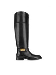 Gino Rossi Oficerki WGA3334-1Z Czarny. Czarne kozaki damskie Gino Rossi, ze skóry, bez obcasa, na płaskiej podeszwie. Za 679.99 zł.