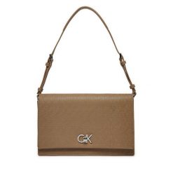 Torebka Calvin Klein. Brązowe torebki klasyczne damskie CALVIN KLEIN, bez wzorów, bez dodatków. Za 289.99 zł.