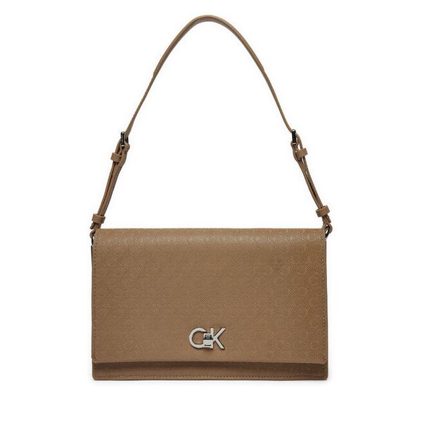 Torebka Calvin Klein. Brązowe torebki klasyczne damskie CALVIN KLEIN, bez wzorów, bez dodatków. Za 289.99 zł.