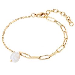 Valero Pearls Stal nierdzewna Perła hodowlana słodkowodna Bransoletki 1 ct Damski. Białe bransoletki damskie Valero Pearls, pozłacane. Za 237.99 zł.