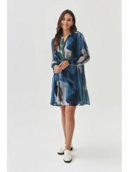 TATUUM Sukienka w kolorze niebieskim rozmiar: 36. Niebieskie sukienki damskie Tatuum, bez wzorów, bez kołnierzyka, bez ramiączek, midi. Za 250.95 zł.