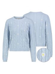 Eight2Nine Sweter w kolorze błękitnym rozmiar: XS. Niebieskie swetry klasyczne damskie Eight2Nine, xs, z bawełny, bez kołnierzyka. Za 121.80 zł.