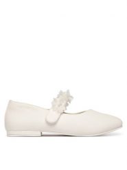 Mayoral Baleriny 45724.83 Biały. Białe baleriny dziewczęce Mayoral, bez wzorów, ze skóry. Za 219.99 zł.