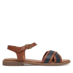 Sandały Lasocki. Brązowe sandały damskie Lasocki, bez wzorów, bez obcasa, na płaskiej podeszwie. Za 139.99 zł.