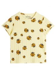 MINI RODINI T-Shirt 2522010623 Żółty Regular Fit. Żółte koszulki dziewczęce Mini Rodini, bez wzorów, z bawełny, bez ramiączek. Za 99.99 zł.