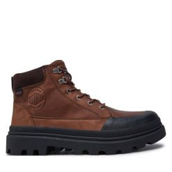 Trapery Palladium. Brązowe buty zimowe męskie Palladium, bez zapięcia. Za 569.99 zł.