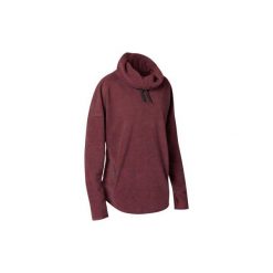 Bluza do relaksacji do jogi damska. Czerwone bluzy bez kaptura damskie DOMYOS, xs, z bawełny. W wyprzedaży za 54.99 zł.