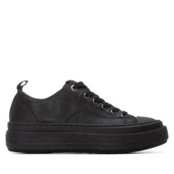 Buty sportowe Refresh 190-17307201 dla kobiet. Czarne buty sportowe na co dzień damskie Refresh, bez wzorów, z gumy, trekkingowe. Za 189.55 zł.