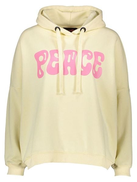 Miss goodlife Bluza "Peace" w kolorze żółtym rozmiar: XL. Żółte bluzy z kapturem damskie miss goodlife, xl, z bawełny. Za 159.95 zł.
