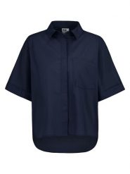 Sublevel Bluzka w kolorze granatowym rozmiar: M. Niebieskie bluzki damskie Sublevel, m, bez wzorów, z bawełny, bez kołnierzyka, bez ramiączek. Za 104.64 zł.