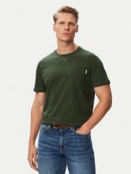 Beverly Hills Polo Club T-Shirt P-SS26M-TS414000BTGR Zielony ciemny Regular Fit. Zielone koszulki polo męskie Beverly Hills Polo Club, m, bez wzorów, z bawełny, bez ramiączek. Za 129.99 zł.