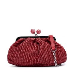 Torebka Weekend Max Mara. Czerwone torebki wieczorowe Weekend Max Mara, bez wzorów, wizytowe, bez kołnierzyka, bez ramiączek. Za 1,159.00 zł.