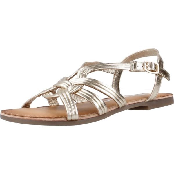 Sandały GIOSEPPO GOLAJ Złoty. Żółte sandały damskie Gioseppo, bez wzorów, ze skóry, bez obcasa. Za 139.99 zł.