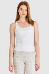 GUESS Sportowy top damski z ozdobnymi plecami. Brązowe topy damskie Guess, s, z aplikacjami, z poliesteru, bez ramiączek. W wyprzedaży za 159.99 zł.