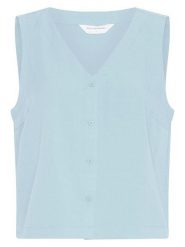 MOSS COPENHAGEN Bluzka w kolorze błękitnym rozmiar: XL. Niebieskie bluzki damskie MOSS COPENHAGEN, xl, bez wzorów, bez kołnierzyka, bez ramiączek. Za 144.95 zł.