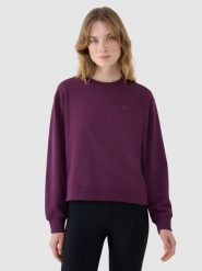4F Bluza nierozpinana bez kaptura damska - fioletowa M. Fioletowe bluzy bez kaptura damskie 4f, m, z bawełny. Za 129.99 zł.