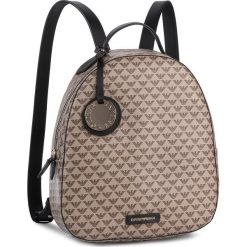 Plecak EMPORIO ARMANI - Y3L024 YFG5A 83941 Ecru/Darkbrown/Black. Brązowe plecaki damskie Emporio Armani, bez wzorów, ze skóry ekologicznej, eleganckie. Za 1,049.00 zł.