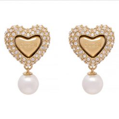 Kolczyki Guess. Żółte kolczyki damskie Guess, złote. Za 252.99 zł.