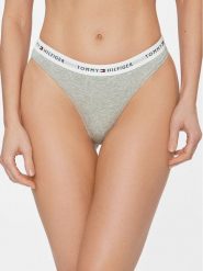 Tommy Hilfiger Stringi UW0UW03835 Szary. Szare stringi damskie Tommy Hilfiger, l, bez wzorów, z bawełny. Za 59.99 zł.