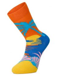 Happy Socks Skarpety Mężczyźni pomarańczowy|niebieski|żółty, 36-40. Brązowe skarpetki męskie Happy Socks, bez wzorów, z dzianiny. Za 59.95 zł.