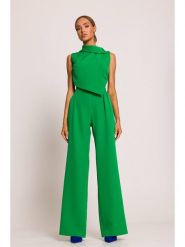Made of emotion Kombinezon w kolorze zielonym rozmiar: M. Zielone kombinezony damskie Made Of Emotion, m, bez wzorów, bez kołnierzyka, bez ramiączek. Za 236.45 zł.