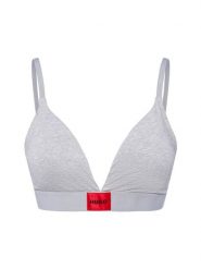 HUGO biustonosz typu bralette Kobiety Dżersej szary, XL. Szare biustonosze Hugo, z aplikacjami, z dżerseju. Za 219.95 zł.