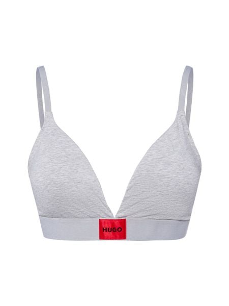 HUGO biustonosz typu bralette Kobiety Dżersej szary, XL. Szare biustonosze Hugo, z aplikacjami, z dżerseju. Za 219.95 zł.
