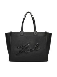 KARL LAGERFELD Torebka A4W30257 Czarny. Czarne torebki klasyczne damskie Karl Lagerfeld, bez wzorów, ze skóry, bez dodatków. Za 879.99 zł.