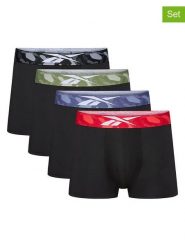 Reebok Bokserki (4 pary) "Canton" w kolorze czarnym rozmiar: L. Czarne bokserki męskie Reebok, bez wzorów. Za 77.95 zł.
