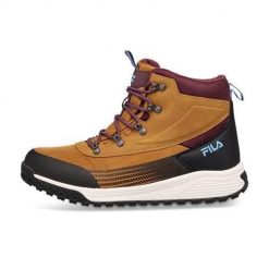 Buty do chodzenia męskie Fila Hikebooster Mid. Brązowe buty sportowe na co dzień męskie Fila, z materiału, bez zapięcia, trekkingowe. Za 424.00 zł.