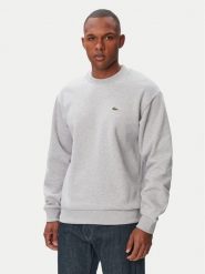 Lacoste Bluza SH8868 Szary jasny Regular Fit. Szare bluzy bez kaptura męskie Lacoste, m, z bawełny. Za 594.99 zł.