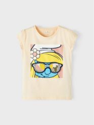 NAME IT T-Shirt 13217769 Pomarańczowy Regular Fit. Brązowe koszulki dziewczęce Name it, bez wzorów, z bawełny, bez ramiączek. Za 79.99 zł.