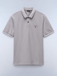 NAPAPIJRY Koszulka polo "Elbas" w kolorze szarym rozmiar: L. Szare koszulki polo męskie NAPAPIJRY, l, bez wzorów, z bawełny, bez ramiączek. Za 127.35 zł.